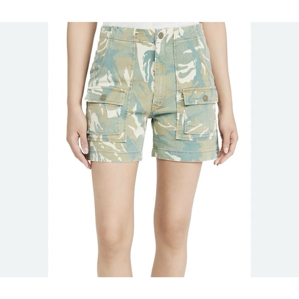 Mother Shorts‎ The Rambler Patch Pocket Women's Size 27 Tropical Camo Stretch